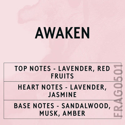 Awaken Fragrance Oil scent card (English)