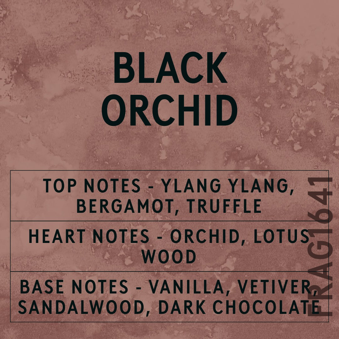 Black Orchid Fragrance Oil scent card (English)