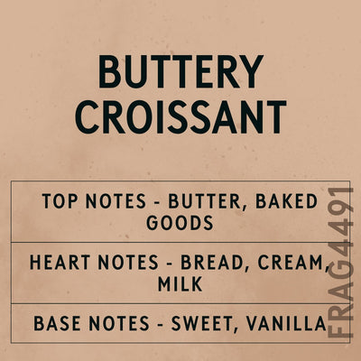 Buttery Croissant Fragrance Oil scent card (English)