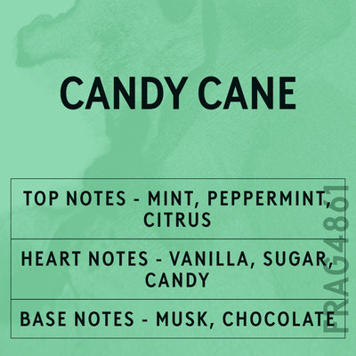 Candy Cane Fragrance Oil scent card (English)