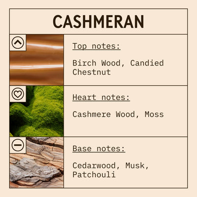 Cashmeran Fragrance Oil scent card (English)