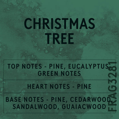 Christmas Tree Fragrance Oil scent card (English)