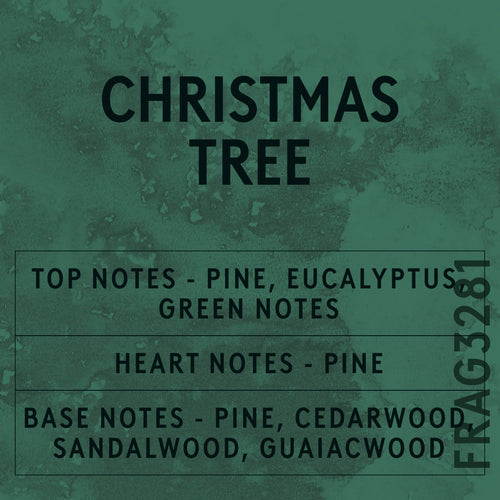 Christmas Tree Fragrance Oil scent card (English)
