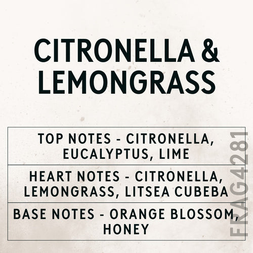 Citronella & Lemongrass Oil with Citrepel Insect Repellent scent card (English)