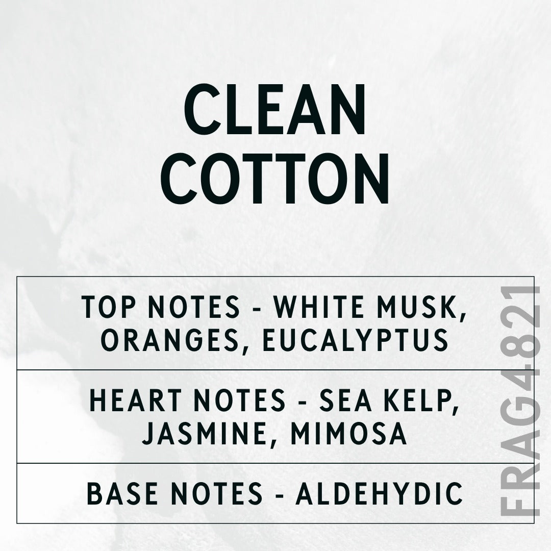 Clean Cotton Fragrance Oil scent card (English)