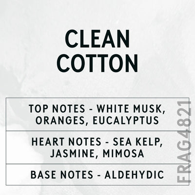 Clean Cotton Fragrance Oil scent card (English)