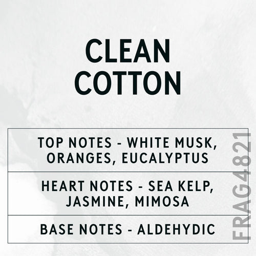Clean Cotton Fragrance Oil scent card (English)