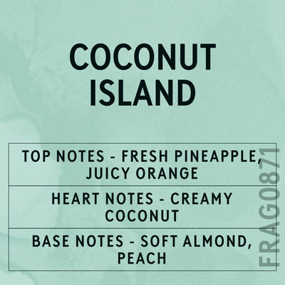 Coconut Island Fragrance Oil scent card (English)