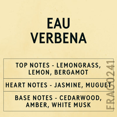 Eau Verbena Fragrance Oil scent card (English)