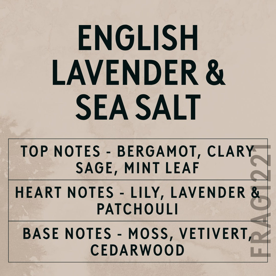 English Lavender & Dead Sea Minerals scent card (English)