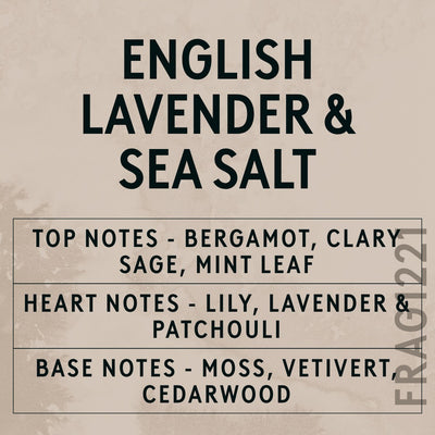 English Lavender & Dead Sea Minerals scent card (English)