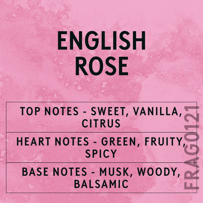 English Rose Fragrance Oil scent card (English)