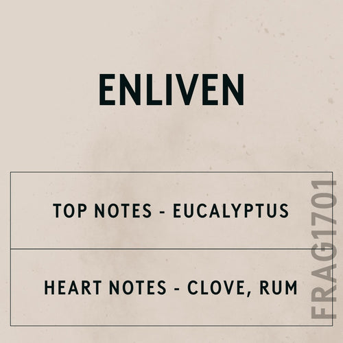 Enliven Natural Oil fragrance oil - Candle Shack aluminium bottle with dried botanicals on a dark slate background