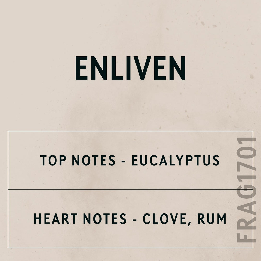 Enliven Natural Oil scent card (English)