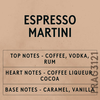 Espresso Martini Fragrance Oil scent card (English)