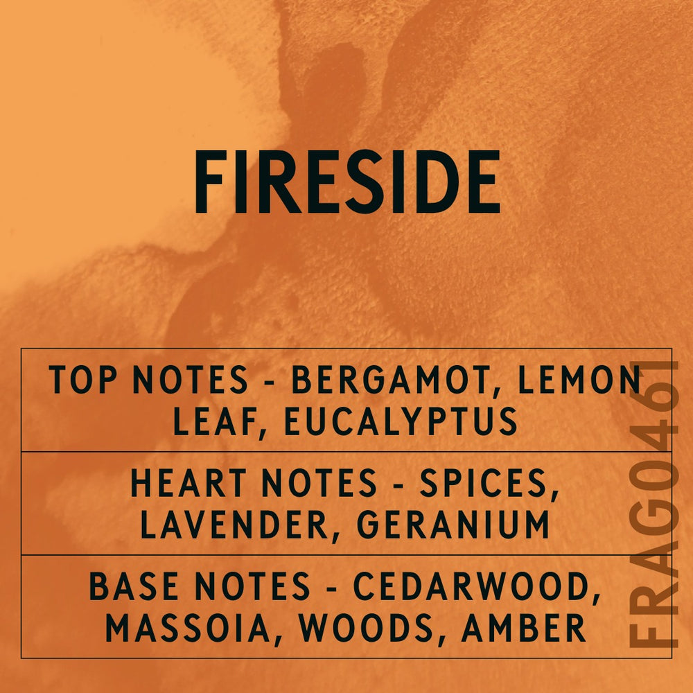 Fireside Fragrance Oil scent card (English)