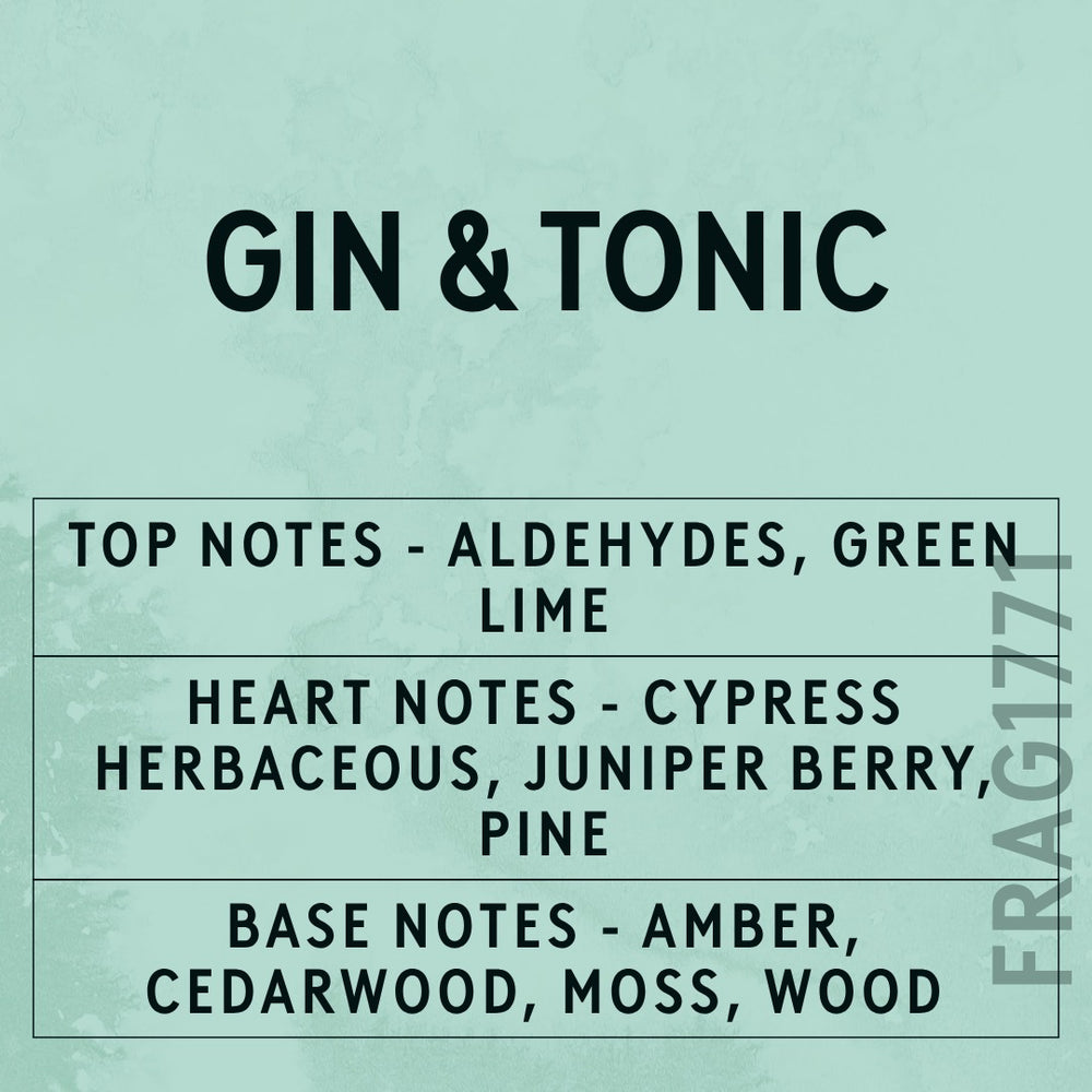 Gin And Tonic Fragrance Oil scent card (English)