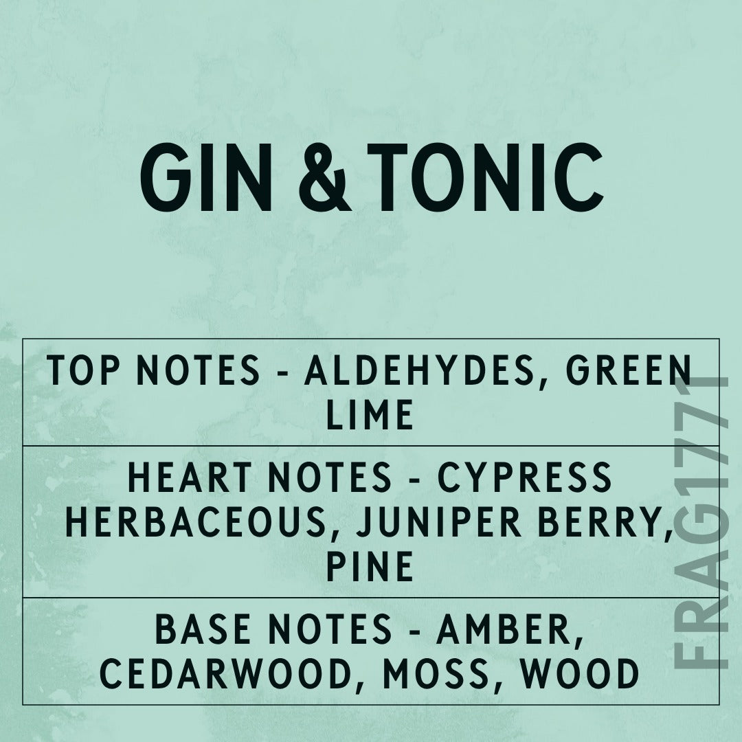 Gin And Tonic Fragrance Oil scent card (English)