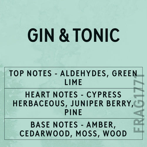 Gin And Tonic Fragrance Oil scent card (English)