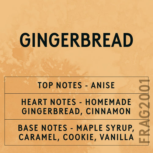 Gingerbread fragrance oil - Candle Shack aluminium bottle with dried botanicals on a dark slate background