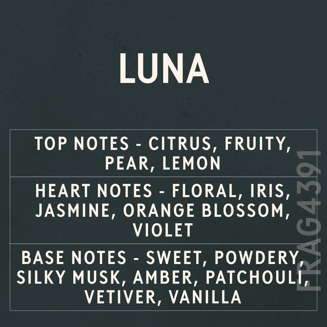 Luna Fragrance Oil scent card (English)