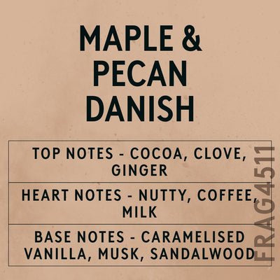Maple & Pecan Danish Fragrance Oil scent card (English)