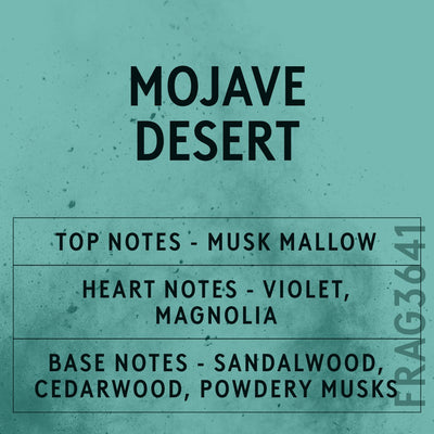 Mojave Desert Fragrance Oil scent card (English)