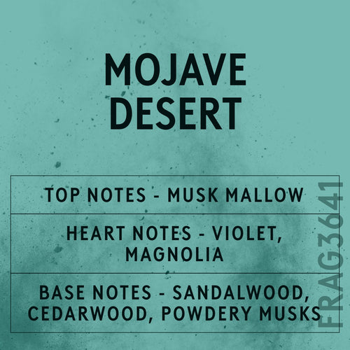 Mojave Desert Fragrance Oil scent card (English)
