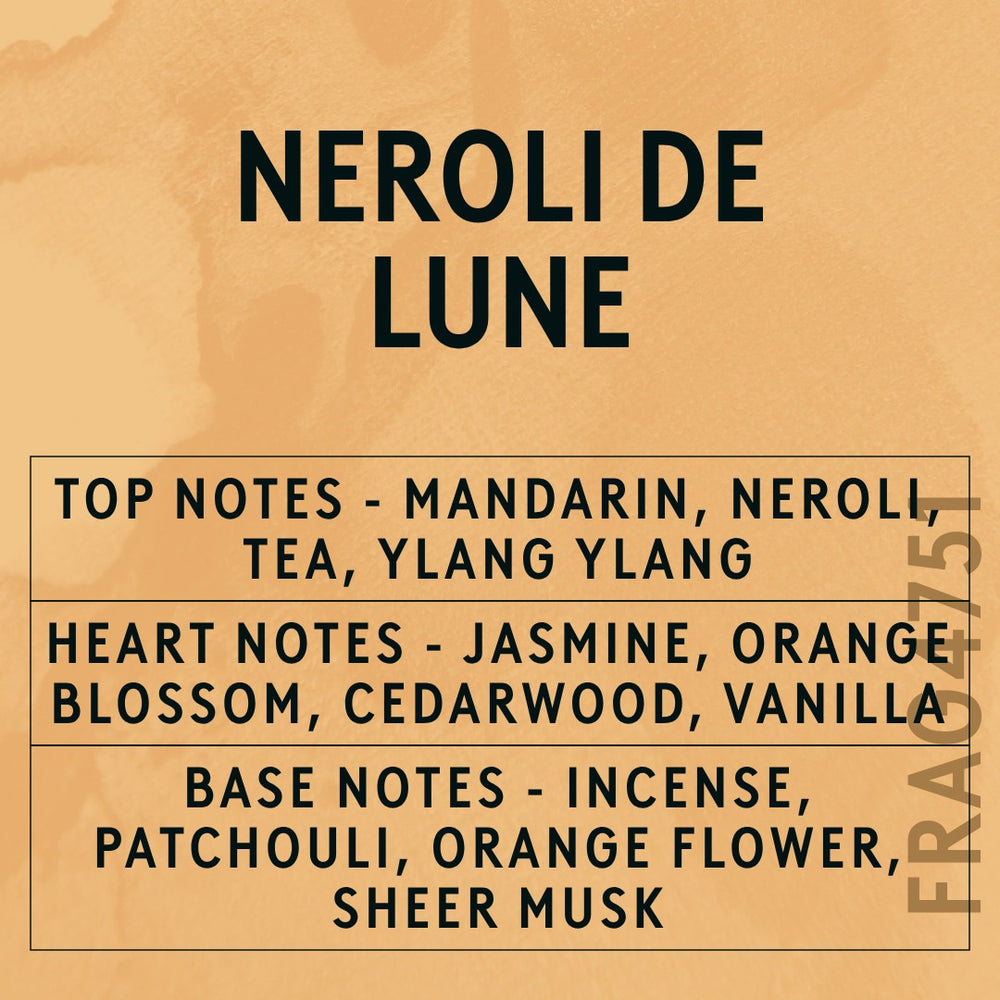Neroli De Lune Fragrance Oil scent card (English)
