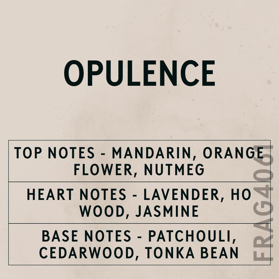 Opulence Natural Oil scent card (English)