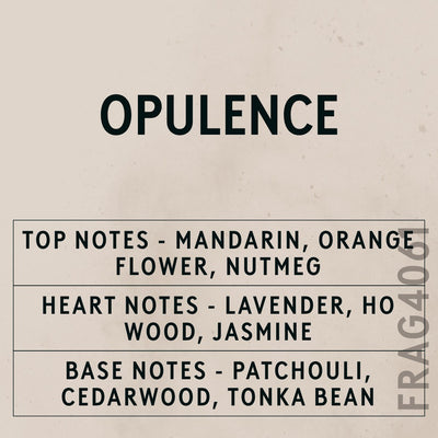 Opulence Natural Oil scent card (English)