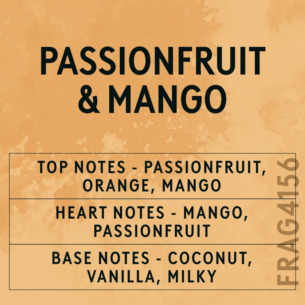 Passionfruit & Mango Fragrance Oil scent card (English)