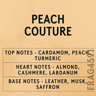 Peach Couture Fragrance Oil scent card (English)
