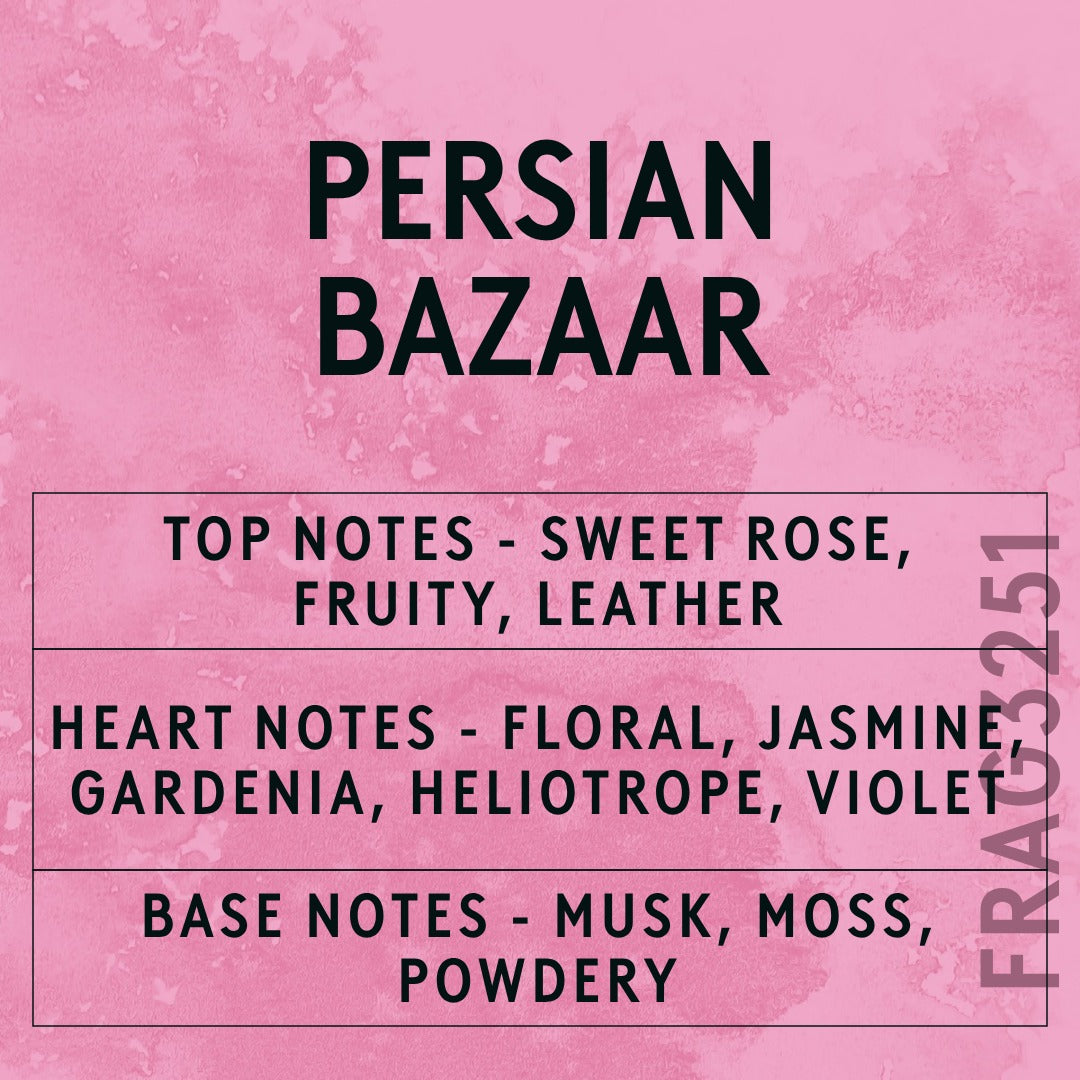 Persian Bazaar Fragrance Oil scent card (English)