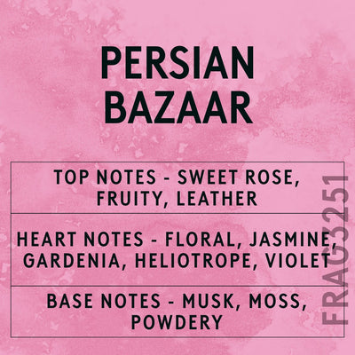 Persian Bazaar Fragrance Oil scent card (English)