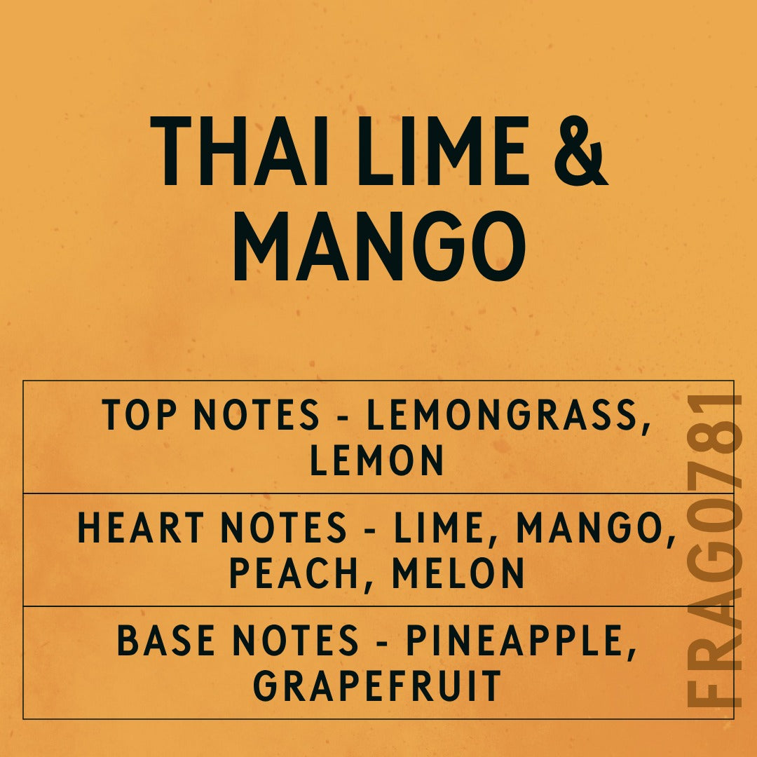 Thai Lime & Mango Fragrance Oil scent card (English)