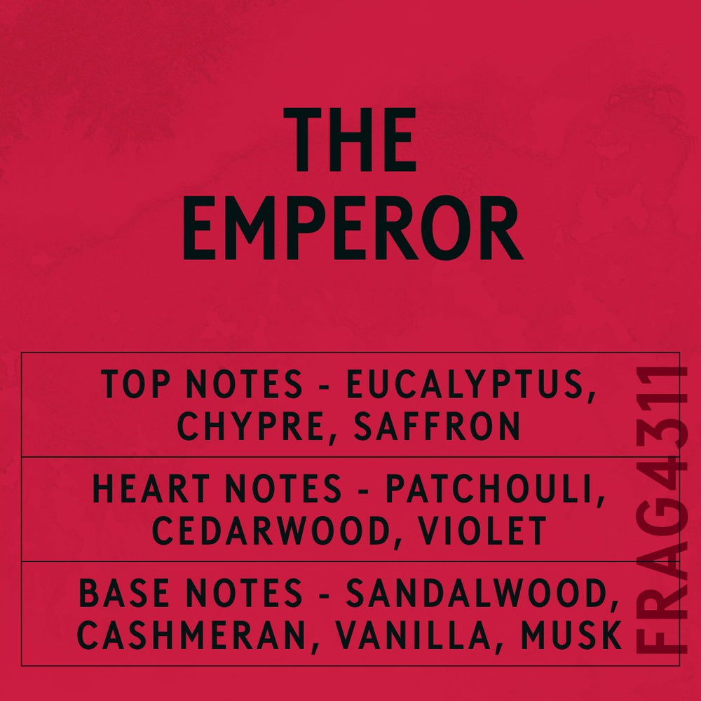 The Emperor Fragrance Oil scent card (English)