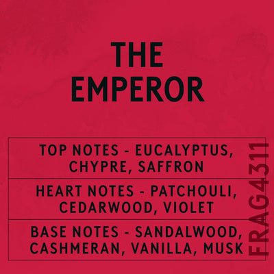 The Emperor Fragrance Oil scent card (English)