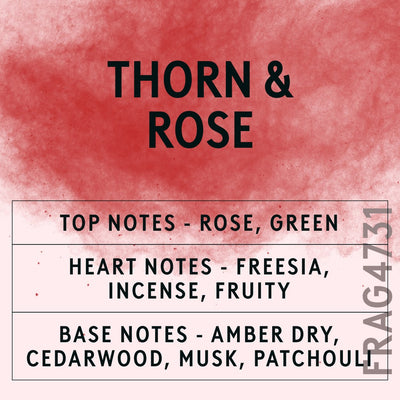 Thorn & Rose Fragrance Oil scent card (English)