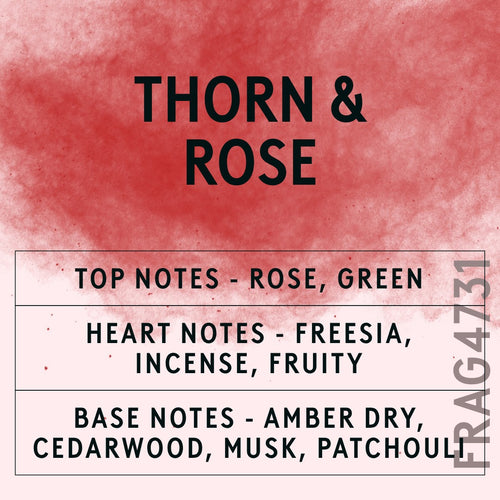 Thorn & Rose Fragrance Oil scent card (English)