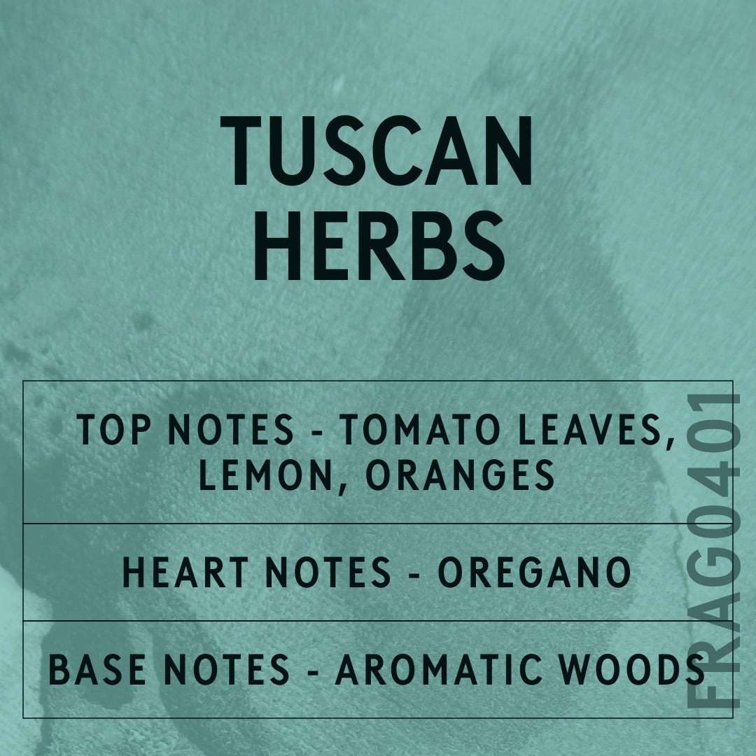 Tuscan Herbs Fragrance Oil scent card (English)