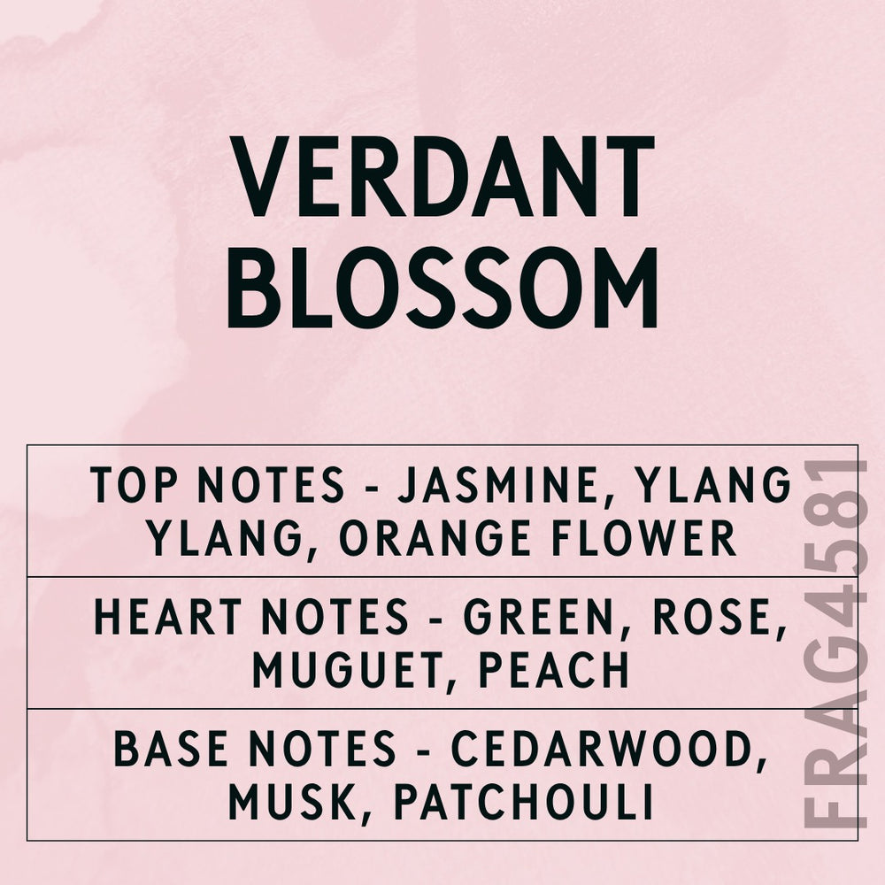 Verdant Blossom Fragrance Oil scent card (English)