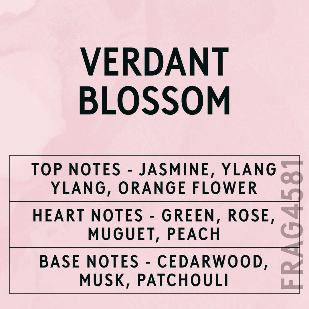 Verdant Blossom Fragrance Oil scent card (English)