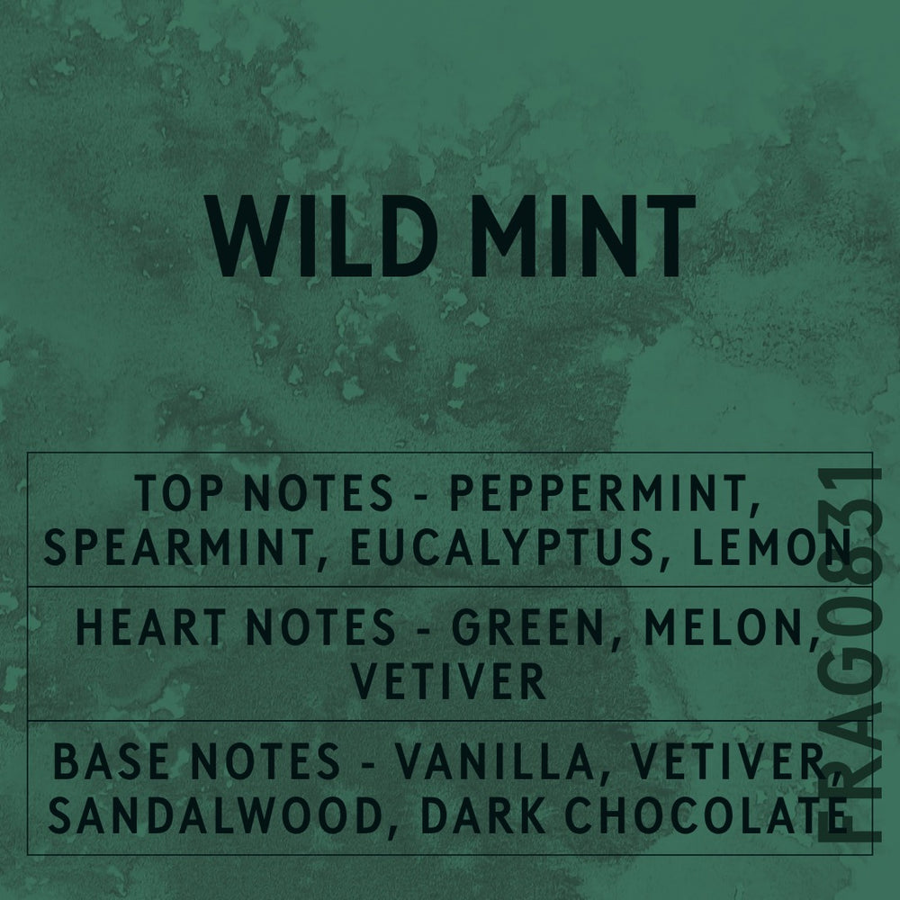 Wild Mint Fragrance Oil scent card (English)