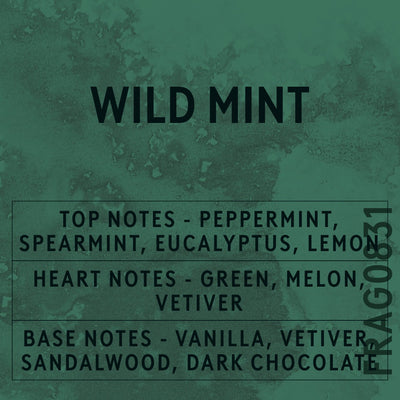 Wild Mint Fragrance Oil scent card (English)