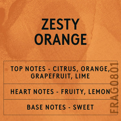 Zesty Orange Fragrance Oil scent card (English)