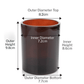 30cl Ebony Candle Jar - Amber &