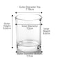 30cl Ebony Luxury Candle Glass - Clear