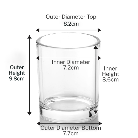 30cl Ebony Luxury Candle Glass - Clear