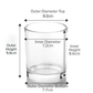 30cl Ebony Luxury Candle Glass - Clear (Box of 6)